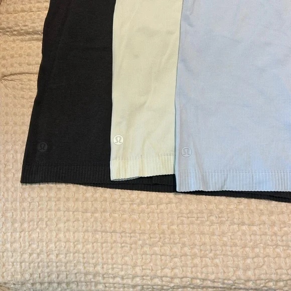 lululemon athletica Ribbed Tank Tops — Black, Mint, Light Blue - Picture 2 of 2